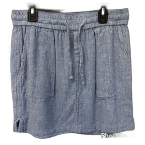 Old Navy Blue Striped Linen Mini Skirt Size X-Small